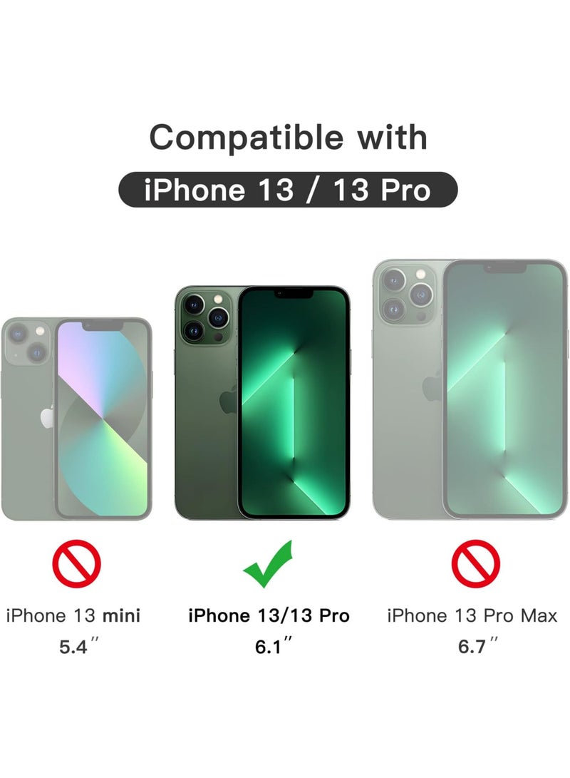 ARMOR Screen Protector for Apple iPhone 13 / Apple iPhone 13 Pro , Black Edge Tempered Glass Film Clear - Image 2